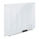 AmazonBasics - Pizarra de borrado en seco de vidrio - Blanca, magnética, 120 x 90 cm